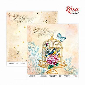 Бумага для скрапбукинга "Floral Poem" 6 двухстороннийй 30*30 см, 200 г/м2, TM ROSA Talent