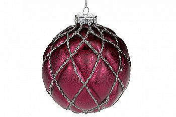 Куля ялинкова 10 см, аметист, NY15-454 Куля ялинкова 10 см, аметист, NY15-454