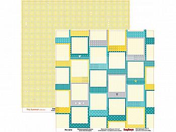 Папір для скрапбукінгу 30,5*30,5 см 180 гр/м двост. Це літо. Моментальний знімок (10)