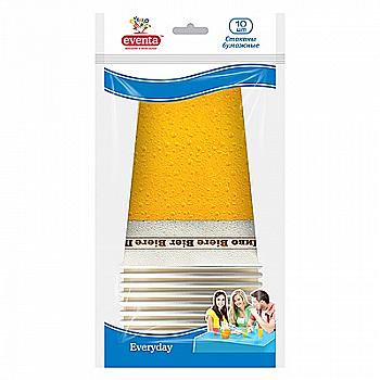 Стаканы бумажные с рис. Пиво 500мл/10 шт EVENTA