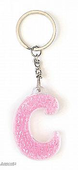 Брелок літера "C", рожева, 554276