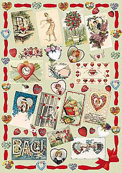 Карта декупажная 50*70 см, Валентинка, 60 г/м², EAS.263 Calambour