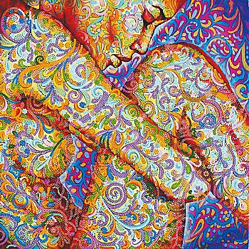 Схема для вышивки бисером "Цветное мехенди"