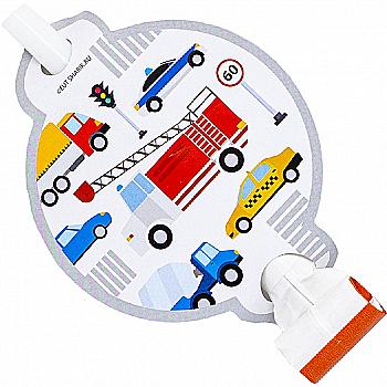 Язычок-гудок с карт. Машинки 6 од/G 1501-5013