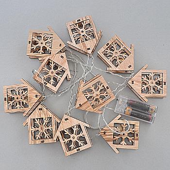 Гірлянда дерев`яна "Будиночок", 973379 Гірлянда дерев`яна "Будиночок", 973379