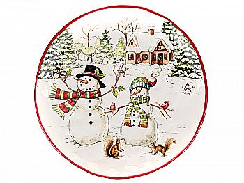 Блюдо "Сніговик" 26 см, 948-003 Lefard Блюдо "Сніговик" 26 см, 948-003 Lefard