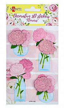 Набір декоративних 3D стікерів "Квіти 2" 100*150 мм, 741298 Набір декоративних 3D стікерів "Квіти 2" 100*150 мм, 741298