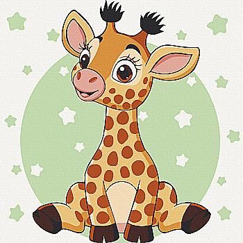 Набір для розпису по номерах 30*30 см "Жирафеня", 15540-AC