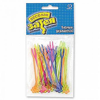 Вилочка для канапе Цветы 9 см 30 ед, 1502-0546