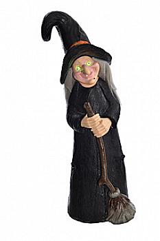 Декор "Відьмочка, що стоїть" 35 см, чорний, 82330097 Декор "Відьмочка, що стоїть" 35 см, чорний, 82330097