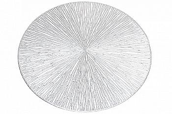 Подтарельник ажурный "Лучи" 38 см, серебро, 444-123