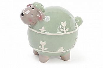 Статуетка декоративна "Вівця" 11 см, колір - м`ятний, 834-708