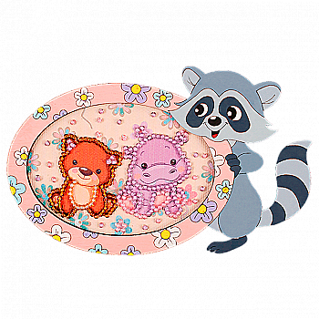 Магніт для вишивання бісером з фігурною рамкою, FLD-011