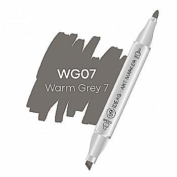 Маркер двухсторонний Warm Gray 7 - Теплый серый 7, WG07, 99IDEAS Маркер двухсторонний Warm Gray 7 - Теплый серый 7, WG07, 99IDEAS