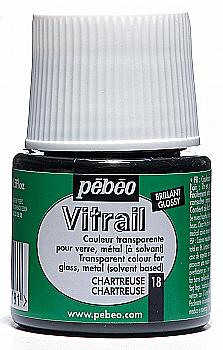 Фарба лакова по склу та металу Vitrail 45 мл прозора, шартрез, 050-018 ТМ "Pebeo" Фарба лакова по склу та металу Vitrail 45 мл прозора, шартрез, 050-018 ТМ "Pebeo"