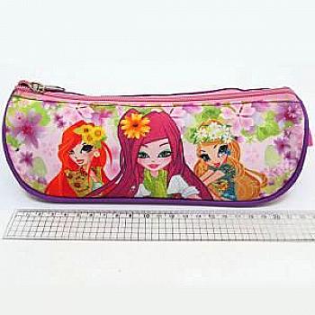 Пенал треугольный 1 змейка "Девочки", JO-16162 Пенал треугольный 1 змейка "Девочки", JO-16162