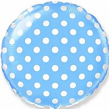 Куля повітряна 9" Горошок на блакитному, 3201-0002 Куля повітряна 9" Горошок на блакитному, 3201-0002