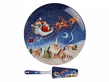 Блюдо для торта "Різдво" 27 см, 924-643 Lefard Блюдо для торта "Різдво" 27 см, 924-643 Lefard