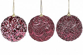 Куля ялинкова 10 см, винний, 182-945