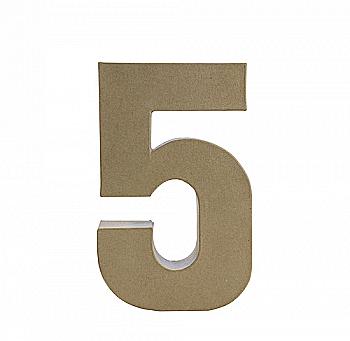 Заготівка з пап`є-маше Цифра "5" 5*19*30 см, AC425O ТМ "Clairefontaine"
