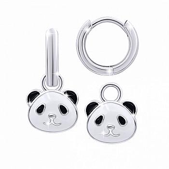 Сережки з підвісами "Панда", 819541801602 Сережки з підвісами "Панда", 819541801602