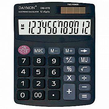 Калькулятор Daymon DM-870, бухгалтерський, 12 р. Калькулятор Daymon DM-870, бухгалтерський, 12 р.