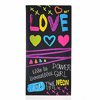 Блокнот 100*200 мм, 96 арк. кл. "Black neon" YES 151370