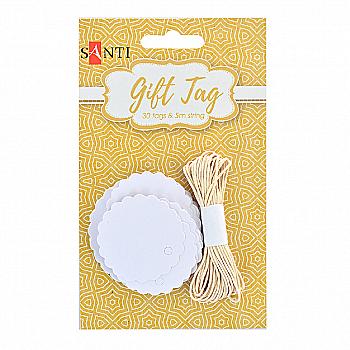 Набор тегов ажурных "Круг" 30 шт., белый, 742279 Набор тегов ажурных "Круг" 30 шт., белый, 742279