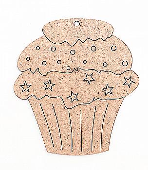 Заготівля Кекс 5, 1 шт, ДВП, 8,5*7,8*0,3 см, Rosa Talent (5)