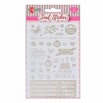 Набір стікерів фольгованих, "Congratulation", 2 аркуші, срібло, 742563 Набір стікерів фольгованих, "Congratulation", 2 аркуші, срібло, 742563