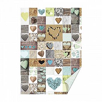 Папір з малюнком "Креативні серця", 50*70см, блакитний, 220 г/м2, Heyda Папір з малюнком "Креативні серця", 50*70см, блакитний, 220 г/м2, Heyda