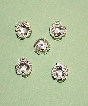 Ковпачок для намистин 8*5 мм срібло, ТМ "Чарівна мить"