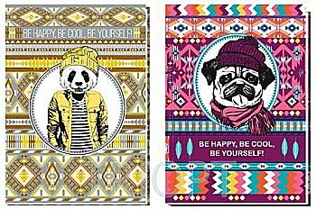 Зошит А5 80 арк, тверда палітурка, "Hipsters", A5093 Зошит А5 80 арк, тверда палітурка, "Hipsters", A5093