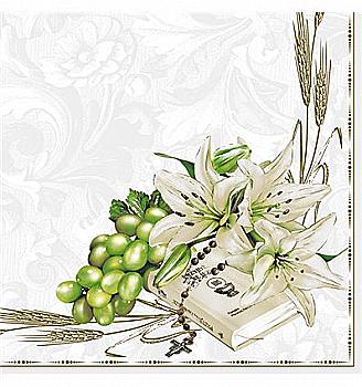 Декупажні серветки "Лілія біла",33*33 см, MAKI