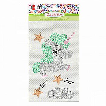 Набір аплікацій "Unicorn" з кристалів, 9,5*15 см, 742537 Набір аплікацій "Unicorn" з кристалів, 9,5*15 см, 742537