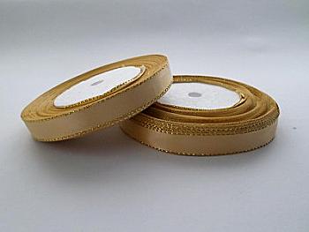 Лента атлас с краем 12 мм-23 м, 159, буровато-желтый