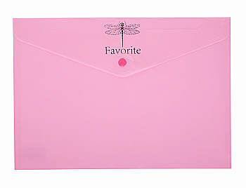 Папка-конверт А4 на кнопці Pastel, рожева BM.3953-10