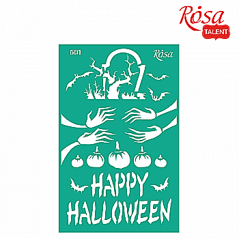 Трафарет самоклеящийся 13*20 см №601 Halloween, Rosa Talent Трафарет самоклеящийся 13*20 см №601 Halloween, Rosa Talent