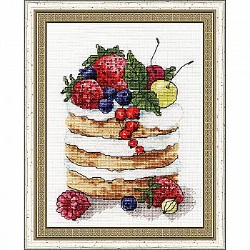 Набор для вышивки "Ягодное пирожное", М-007