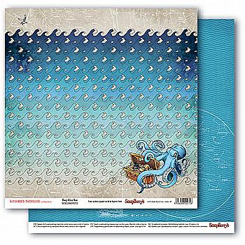 Бумага для скрапбукинга 30,5*30,5 см 180 гр/м двухсторон. Морские глубины Бумага для скрапбукинга 30,5*30,5 см 180 гр/м двухсторон. Морские глубины