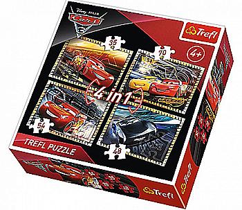 Пазл "4 в 1 mix" - Готов к гонке / Disney Cars 3, Trefl, 34276 Пазл "4 в 1 mix" - Готов к гонке / Disney Cars 3, Trefl, 34276