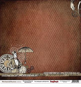 Папір для скрапбукiнгу Механічні Ілюзії Цифровий Двигун (10)