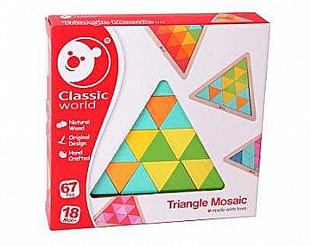 Іграшка дерев`яна Classic World "Трикутна мозаїка", 3729 Іграшка дерев`яна Classic World "Трикутна мозаїка", 3729