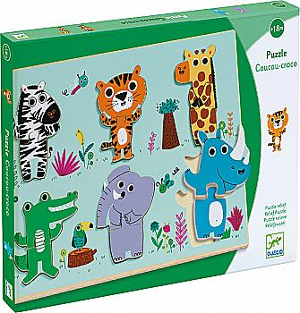 Пазл дерев`яний "Кроко і друзі", DJ01258