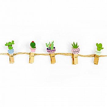 Прищіпки з мотузкою 3,5 см , кактуси, 1902 Прищіпки з мотузкою 3,5 см , кактуси, 1902