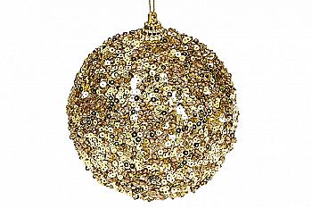 Куля ялинкова 10 см, золото, 182-133
