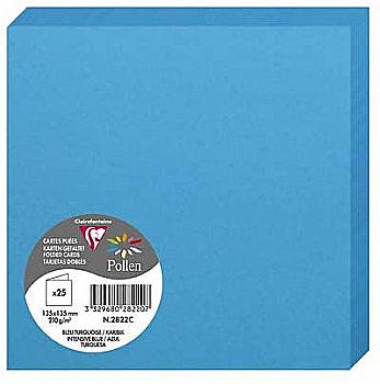 Заготівка д/листівок складена Pollen 135*135 мм/210 г, Int. blue/Інт.синій, 2822C