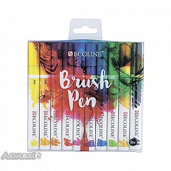 Набір пензлів-ручок Ecoline Brushpen, 10шт, Royal Talens Набір пензлів-ручок Ecoline Brushpen, 10шт, Royal Talens