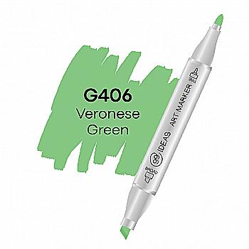 Маркер двухсторонний Veronese Green - Зеленый Веронезе, G406, 99IDEAS Маркер двухсторонний Veronese Green - Зеленый Веронезе, G406, 99IDEAS