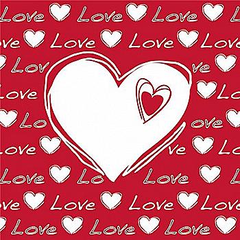 Декупажні серветки "Love Heart", 33*33 см, 18,5 г/м2, Abiente Декупажні серветки "Love Heart", 33*33 см, 18,5 г/м2, Abiente
